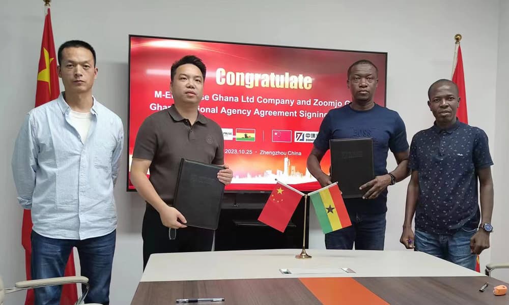 ZOOMJO 集团与加纳客户签署合作代理协议