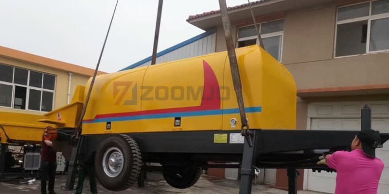 ZOOMJO柴油混凝土拖泵和自卸式混凝土搅拌车出售到新加坡