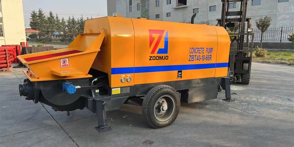 Дизельный бетононасос ZOOMJO ZBT40 поставляется в Зимбабве