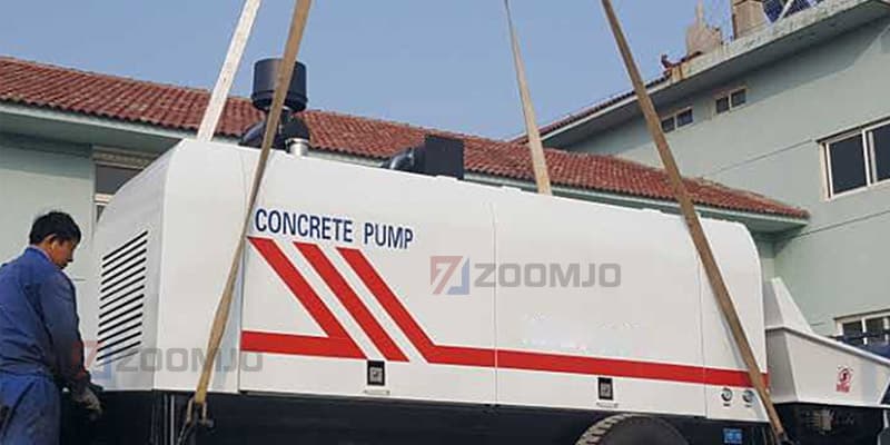 ZOOMJO混凝土泵用于缅甸的基础设施建设