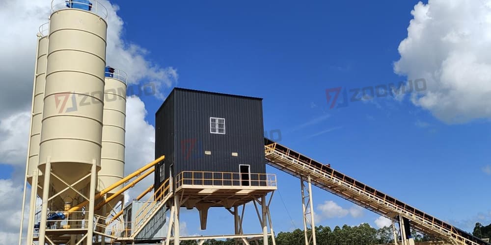 ZOOMJO Stationary Concrete Mixing Plant in Garoocan, Philippines