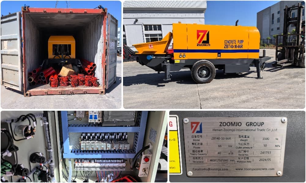 ZOOMJO 的混凝土拖泵出口到亚美尼亚