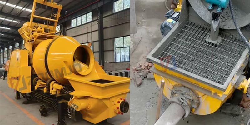 Electric Concrete Mixer Pump Used In Road Construction In Indonesia
