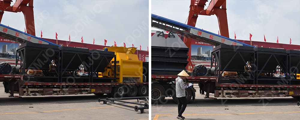 Mobile concrete mixing plant to Chile