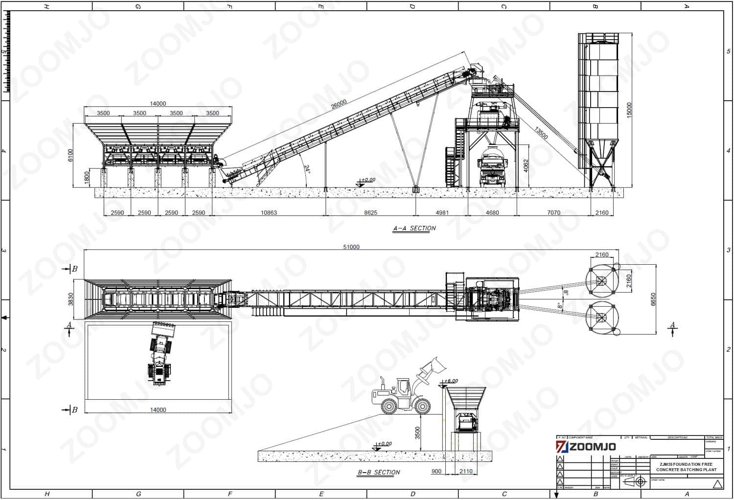 Design Of Foundation-free concrete mixing plant