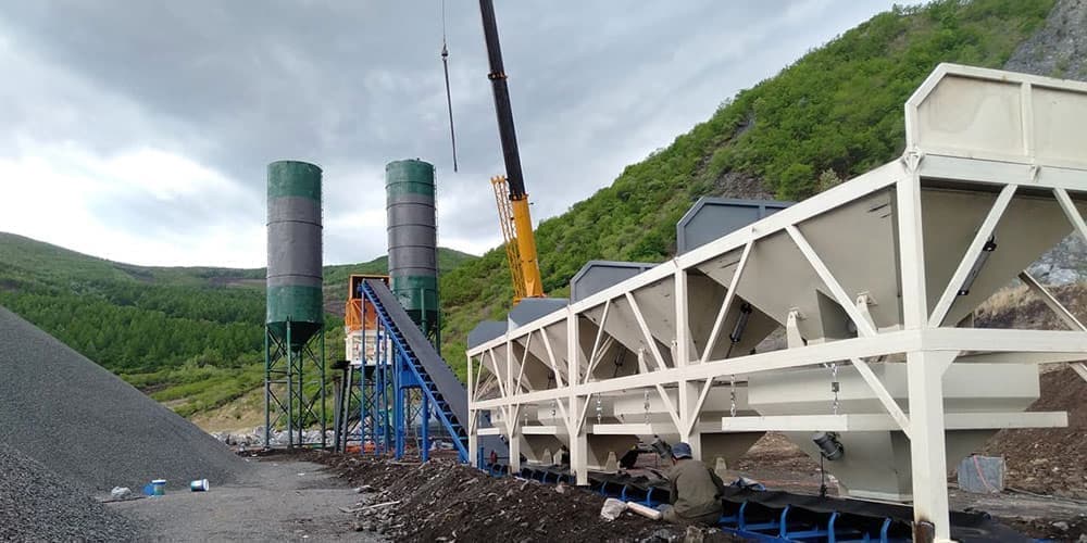 foundationless concrete mixing plant for sale