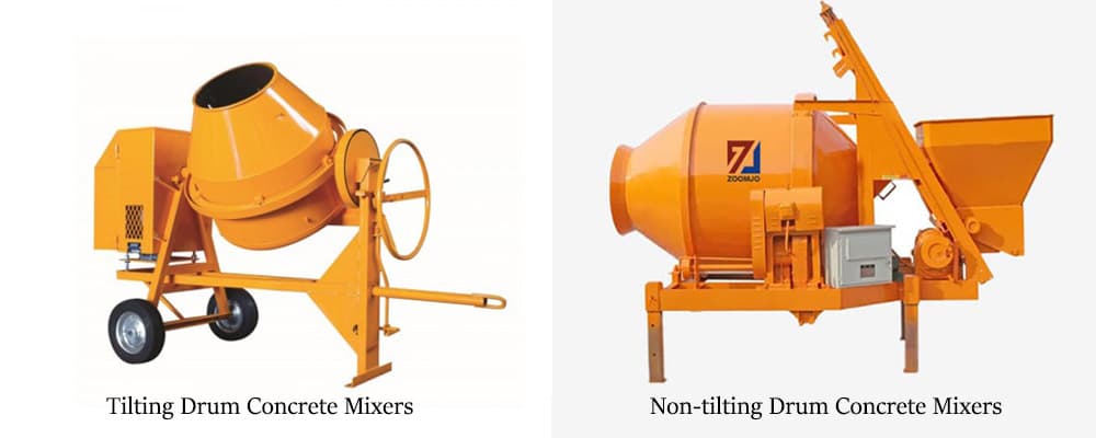 Drum type concrete mixer