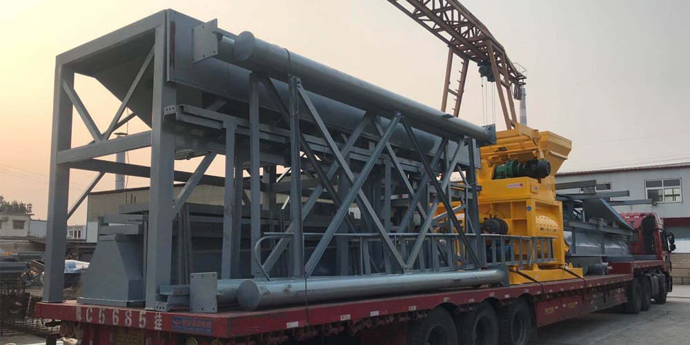 Portable Concrete Mixing Plant Delivery Site