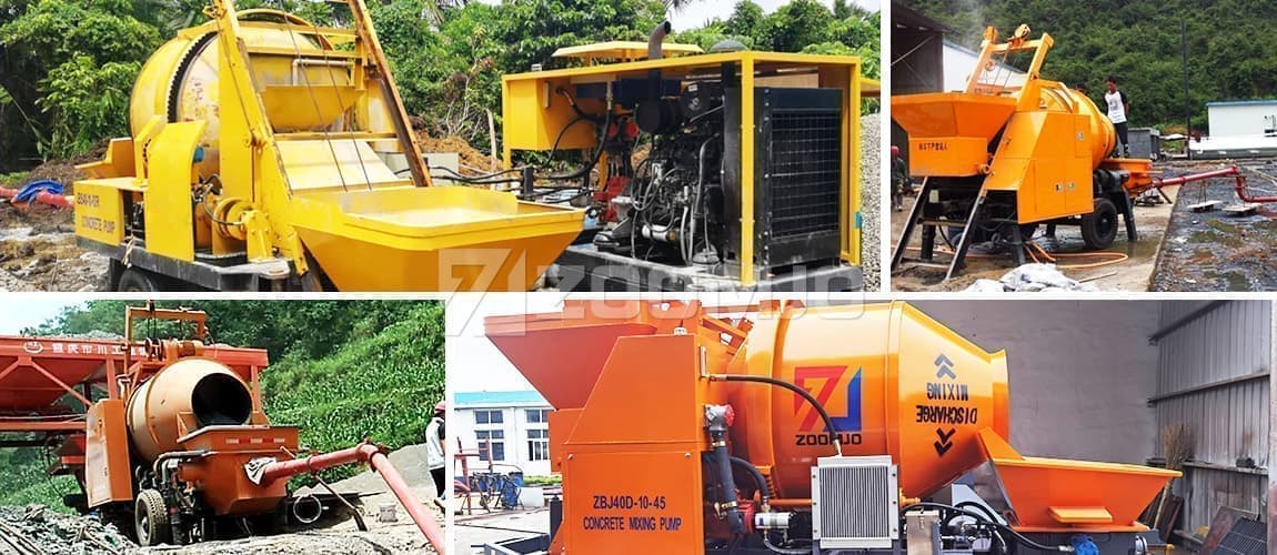 Concrete mixer pump