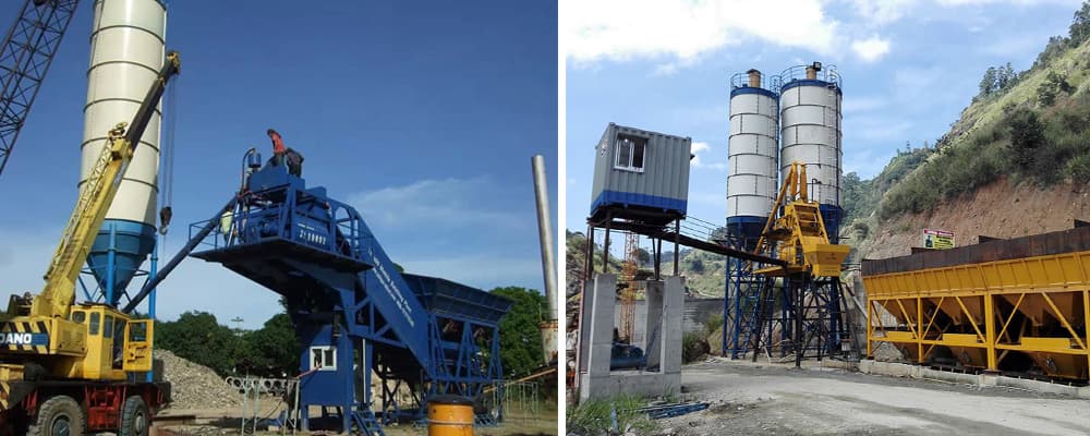 Installation, commissioning and operation of ZOOMJO's mobile concrete mixing plant