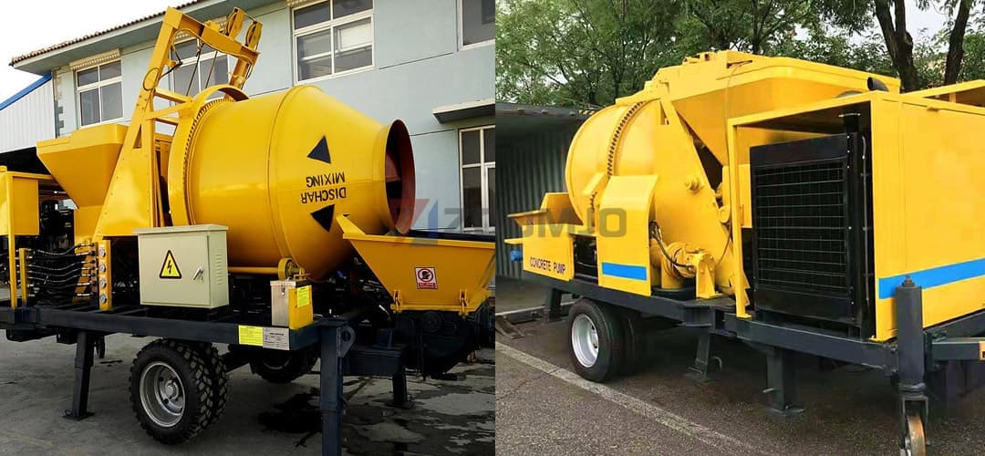 Diesel concrete mixing pump