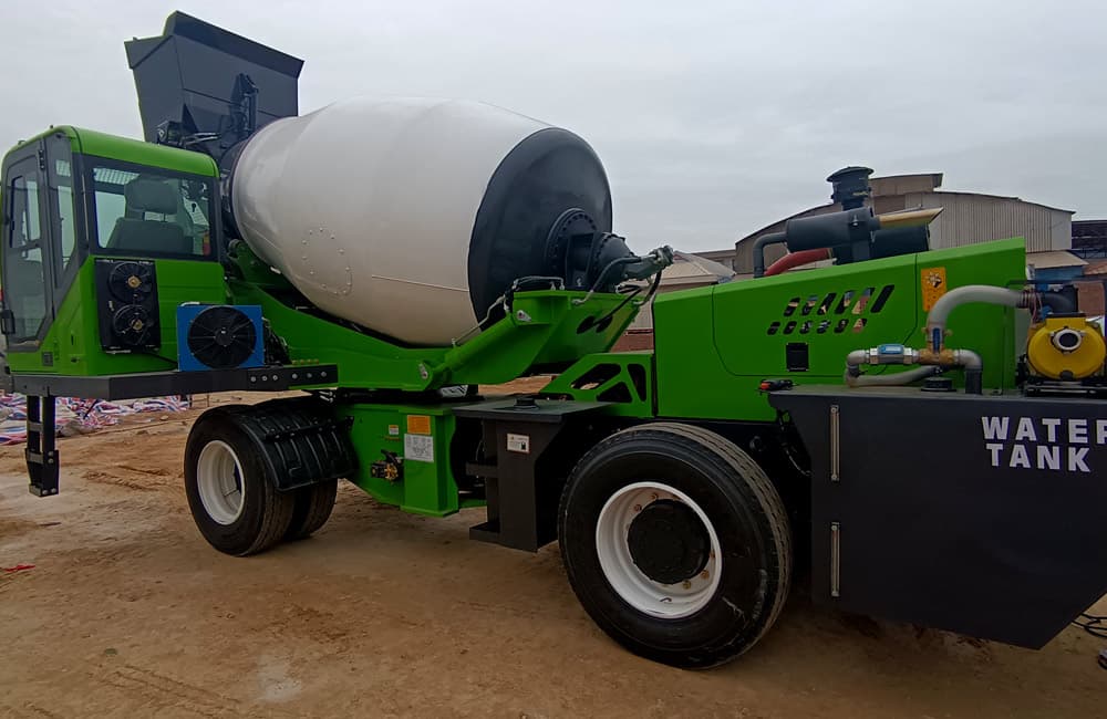Pictures of self loading concrete mixer